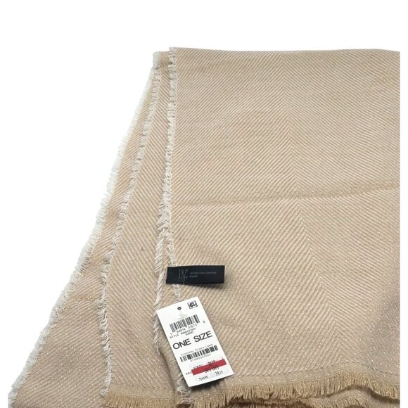 Inc International Concepts Two-Tone Shine Scarf / Wrap, Sand - Picture 8 of 9